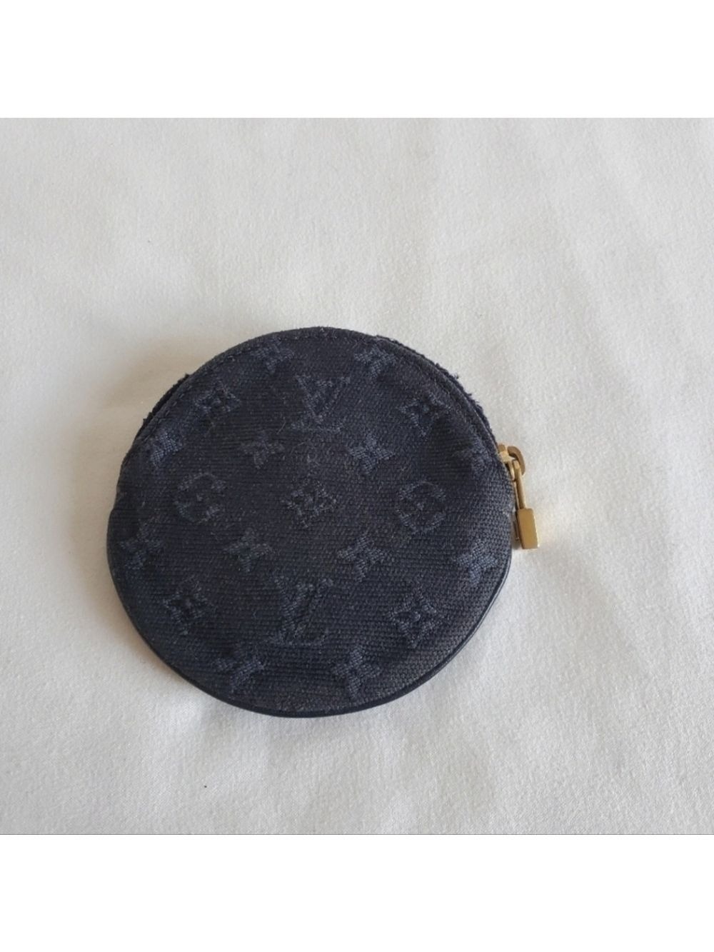 Louis Vuitton Monogram Mini Lin Coin Purse Blue